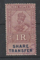 6258 British India, Overprint Share Transfer, India As Scan Indes Britanniques Inde - Sonstige & Ohne Zuordnung