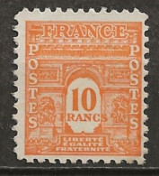 FRANCE: (*), N° YT 629, Nsg, TB - 1944-45 Arc De Triomphe