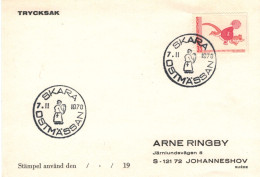 Skara 1970 Ostmässan > Johanneshov - Kind & Katze - Storia Postale