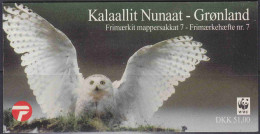 Greenland 1999 Owls / WWF Booklet ** Mnh (58512) Rock Bottom - Markenheftchen
