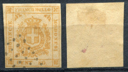 MODENA 1859 N°18 80c Bistre-Orangé Oblitéré Losange De Points ? - Modena