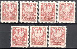 Poland 1950 - Postage Due - Mi.114-20 - MNH(**) - Portomarken