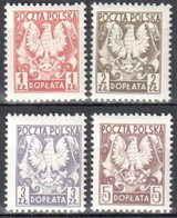 Poland 1980 - Postage Due - Mi.165-68 - MNH(**) - Segnatasse