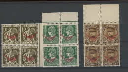 S.16-18 **.blocs De 4 **.  Cote 272-€. Postfris - Mint