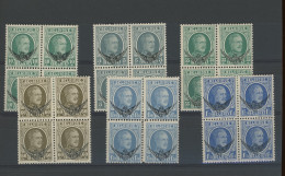 S.1-6 **.blocs De 4 **. Houyoux Roi Albert Cote 88-€ X4 = 352-€. Postfris. 2 Tp 1F50 Avec "croc" Léger - Nuevos