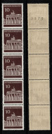 2417A - FEDERAL REPUBLIC- 1966 - MI#: 506R - MNH - WITH NUMBER AT BACK - FOLDED STRIP - Neufs