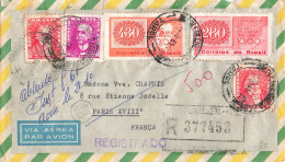 COVER. BRASIL. REGISTERED. VIA AIR MAIL. SALEM TO PARIS. FRANCE - Lettres & Documents