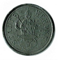 ALLEMAGNE / NOTGELD / STADT WERDEN / 10 PFG../ 1917 / ZINC / 23 Mm / ETAT TTB / 595.1 - Andere & Zonder Classificatie