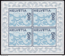 Switzerland 2000 MNH Minisheet St. Gallen Embroidery SPECIAL! Suisse - Unused Stamps