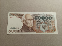 Billete De Polonia De 50000 Zlotych, Año 1989, UNC - Polonia