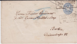 Preußen Ganzsache U 27 A Ra3 Wittenberg N Berlin Ca 1867 - Postal  Stationery