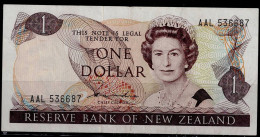 NEW ZEALAND 1981-1985 BANKNOTES ONE DOLLAR AAL 536687 UNC !! - Nieuw-Zeeland