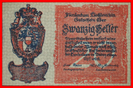 * VADUZ CASTLE: LIECHTENSTEIN  20 HELLER (1920) UNC CRISP! UNCOMMON! · NO RESERVE! - Liechtenstein