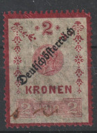6264 AUTRICHE Timbre Fiscal AUSTRIA -REVENUE - FISCAL STAMP, 2 Kronen - OVERPRINT - 1910. - Fiscale Zegels
