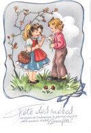 CPA - Fète Maman Papa 9 Fêtes Des Mères.........Bonne Fête ( Couple Enfants ) ( Illustration ) - Fête Des Mères