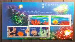 2002 - Hong Kong - MNH - Corals - Souvenir Sheet Of 4 Stamps - Used Stamps
