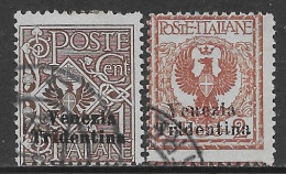 Italia Italy 1918 Occupazioni Trentino Alto Adige Floreale 2val Sa N.19-20 US - Trento