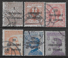 Italia Italy 1919 Occupazioni Trento E Trieste 6val Sa N.1-2,4-6,9 US - Trentino & Triest