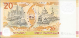 SINGAPOUR  - BRUNEI -  SINGAPORE  - 20  Dollars  2007   --  UNC  --    Polymer - Singapur