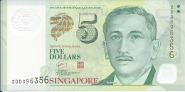 SINGAPOUR  -  SINGAPORE  -  5 Dollars  Nd(2007)   --  UNC  --   Polymer - Singapur