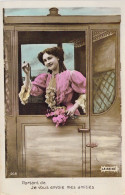 FEMME - La Reine - Partant De ... Je Vous Envoie Mes Amitiés  - Carte Postale Ancienne - Mujeres