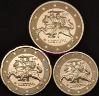 10 20 50 Euro Cent 2022 Litauen / Lithuania UNC Aus BU KMS - Lithuania