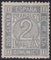 Spain 1872 Sc 176 Espana Ed 116 Yt 115 MNG(*) - Unused Stamps