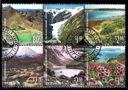 New Zealand 2015 UNESCO World Heritage Sites Set As Block Of 6 Used - Usados