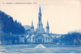 FRANCE - 65 - LOURDES - La Basilique Et Le Rosaire - Carte Postale Ancienne - Lourdes
