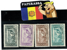 ANDORRA FR YVERT  24/27   NEUFS *** - Maschinenstempel (EMA)