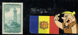 ANDORRA FR YVERT  36 NEUFS *** - Maschinenstempel (EMA)