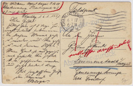 ALLEMAGNE / GERMANY - 1917 Feldpost Pos Card From Charlottenburg To Immestadt RETURNED TO SENDER (Absender Zurück) - Cartas & Documentos