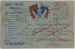 FRANCE - 1914 (23 Oct.) - Carte FM (moitié De Carte Avec Réponse) De Paris Pour Un Militaire Et Retour (prisonnier) - 1. Weltkrieg 1914-1918