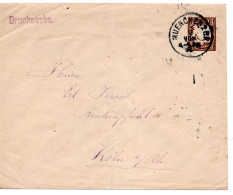 64534 - Altdeutschland / Bayern - 1895 - 3Pfg Wappen PGAU MUENCHEN -> Koeln, Le Senkr Bug - Entiers Postaux