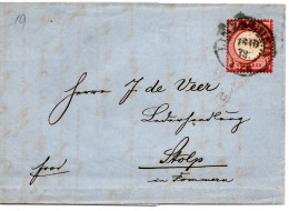 64540 - Deutsches Reich - 1872 - 1Gr Gr Schild EF A Bf LINZ -> STOLP - Briefe U. Dokumente