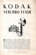 Photographie : Publicité Pour Le Kodak Synchro Flash - Materiale E Accessori