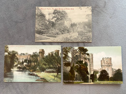 Lot Of 3, Warwick Castle, Warwickshire Postcard - Warwick