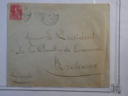 BP 16 INDOCHINE BELLE LETTRE  RR 1908 HANOI  A BORDEAUX FRANCE+  +AFFR. INTERESSANT++ - Briefe U. Dokumente