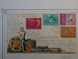 BP 16 VIETNAM  BELLE LETTRE 1965 JEUX OLYMPIQUES . SAIGON  A MARSEILLE  FRANCE+  +AFFR. INTERESSANT++ - Vietnam