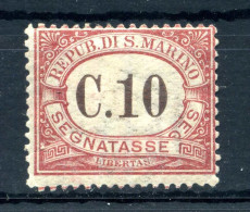 1924 SAN MARINO Segnatasse Tax N.10 *, 10c. Carminio - Postage Due