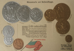 Vereinigte Staten Von Nord Amerika - U. S. A. // Münzkarte Prägedruck - Coin Card Embossed  19?? - Sonstige & Ohne Zuordnung