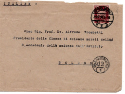 64559 - Deutsches Reich - 1924 - 30Pfg Adler EF A Bf HEIDELBERG -> BOLOGNA (Italien) - Briefe U. Dokumente