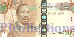 BOTSWANA 50 PULA 2009 PICK 32a UNC PREFIX "AA" - Botswana