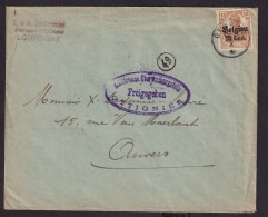 DDDD 822 -- HYDROMEL - Enveloppe TP Germania GENAPPE 1918 - Entete Vandermeulen , Fabricants D'Hydromel à LOUPOIGNE - Bières