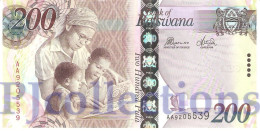 BOTSWANA 200 PULA 2010 PICK 34b UNC PREFIX "AB" - Botswana