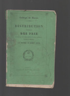 Bazas (33 Gironde)  Collège De Bazas: Distribution Des Prix 10 Aout 1875   (M5415 - Programmes