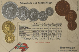 Noorwegen - Norway  // Münzkarte Prägedruck - Coin Card Embossed  19?? - Monedas (representaciones)