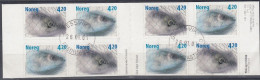 G2704. Norway 2000. Fishes. Booklet. Michel 1355-56. Cancelled - A Bit Curled! - Blokken & Velletjes