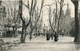 CPA 13  MARSEILLE - Les Allées De Meilhan - Dos écrit - Parcs Et Jardins