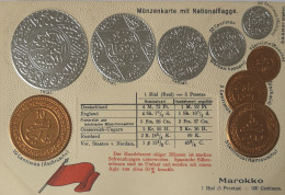 Marokko - Maroc  // Münzkarte Prägedruck - Coin Card Embossed  19?? - Monedas (representaciones)